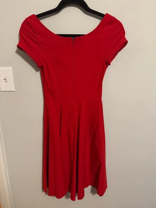 Unique Vintage Red Short Sleeve Grace Swing Dress 1950s style - Picture 2 of 6